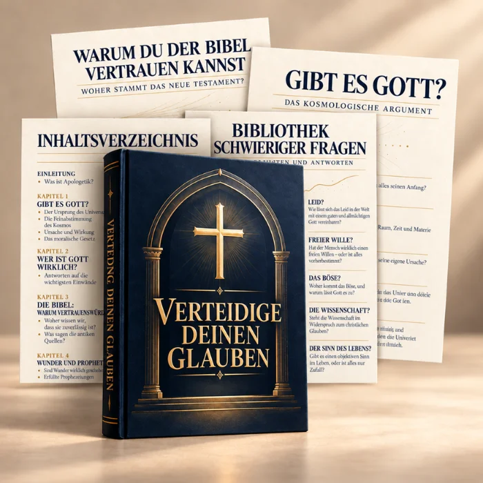 Verteidige deinen Glauben: praktischer Leitfaden mit Argumenten und Antworten über Gott, die Bibel und den christlichen Glauben.